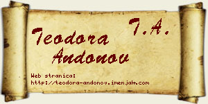 Teodora Andonov vizit kartica